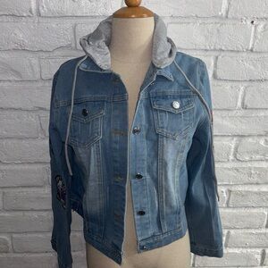Toby Keith Youth L Denim Jacket with Gray Hood